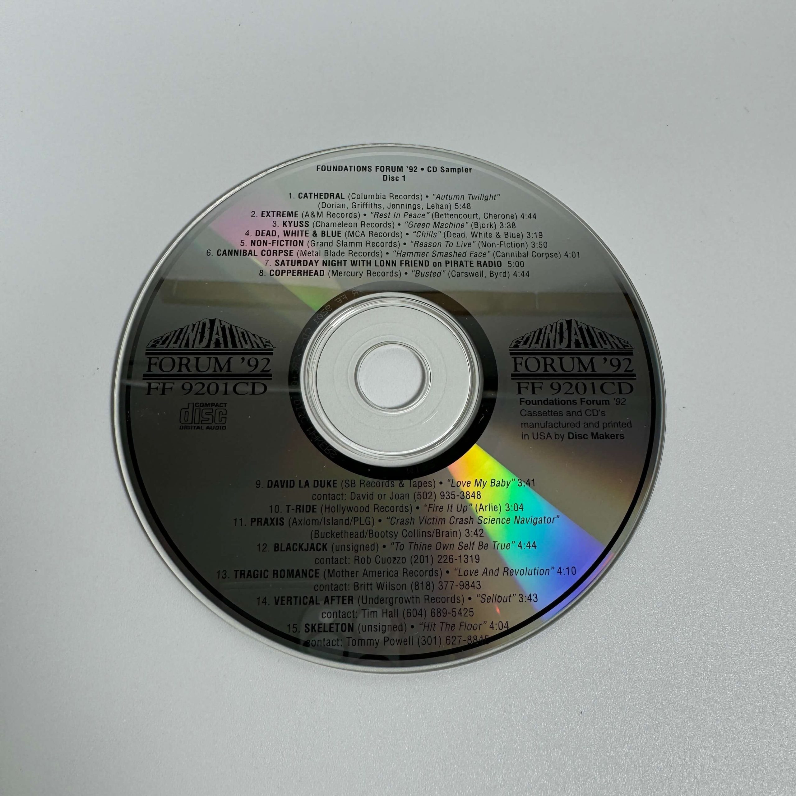 FOUNDATIONS FORUM '92 - CD SAMPLER (3CD) - Image 10