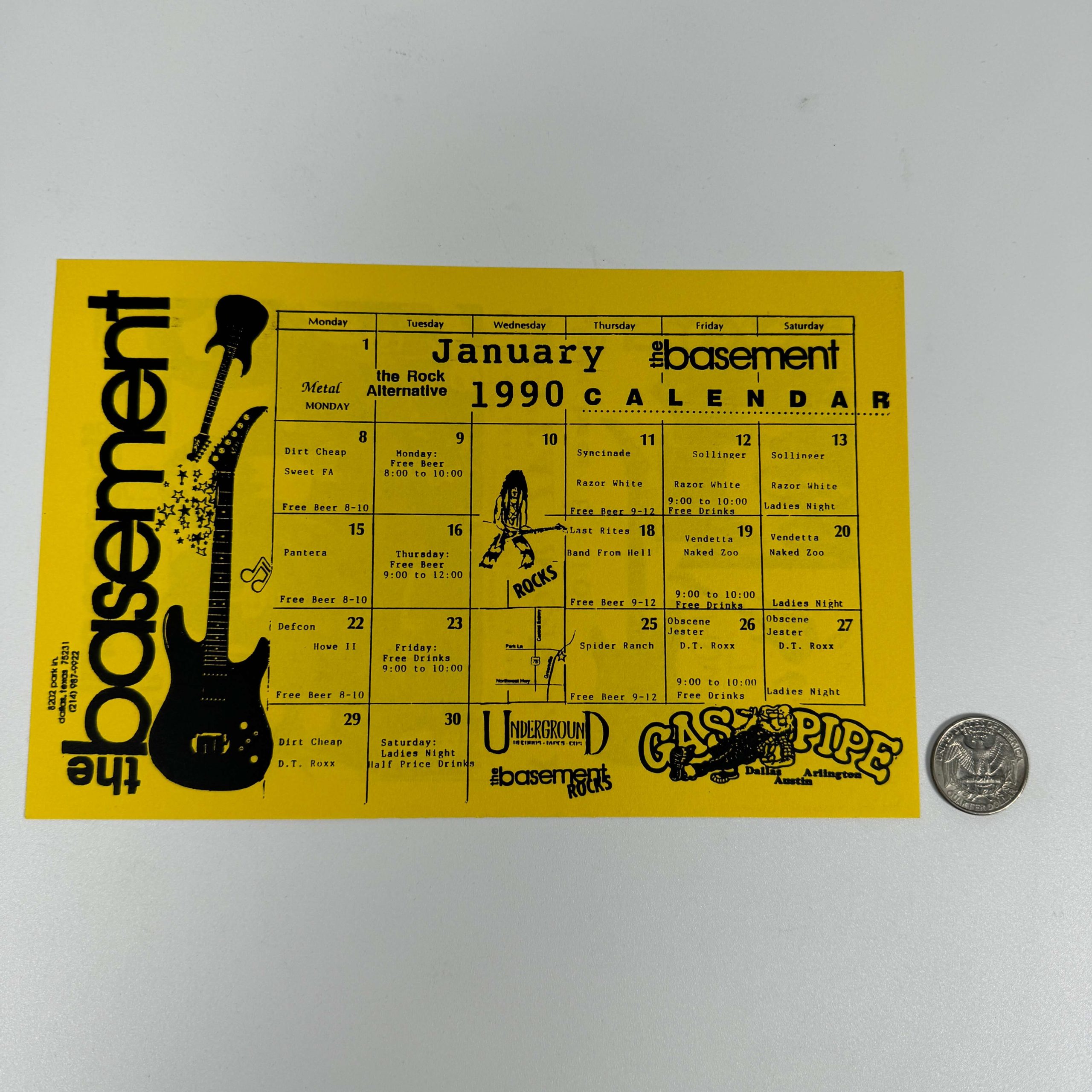 PANTERA - THE BASEMENT OFFICIAL YELLOW FLYER - Image 2