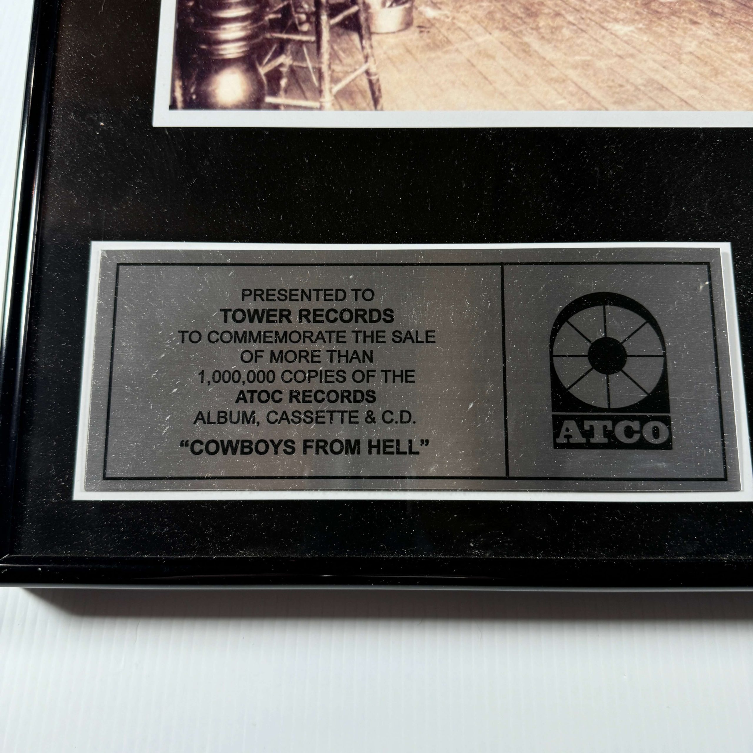 PANTERA - COWBOYS FROM HELL - IN HOUSE PLATINUM AWARD PRESETEND TO ATCO - Image 2