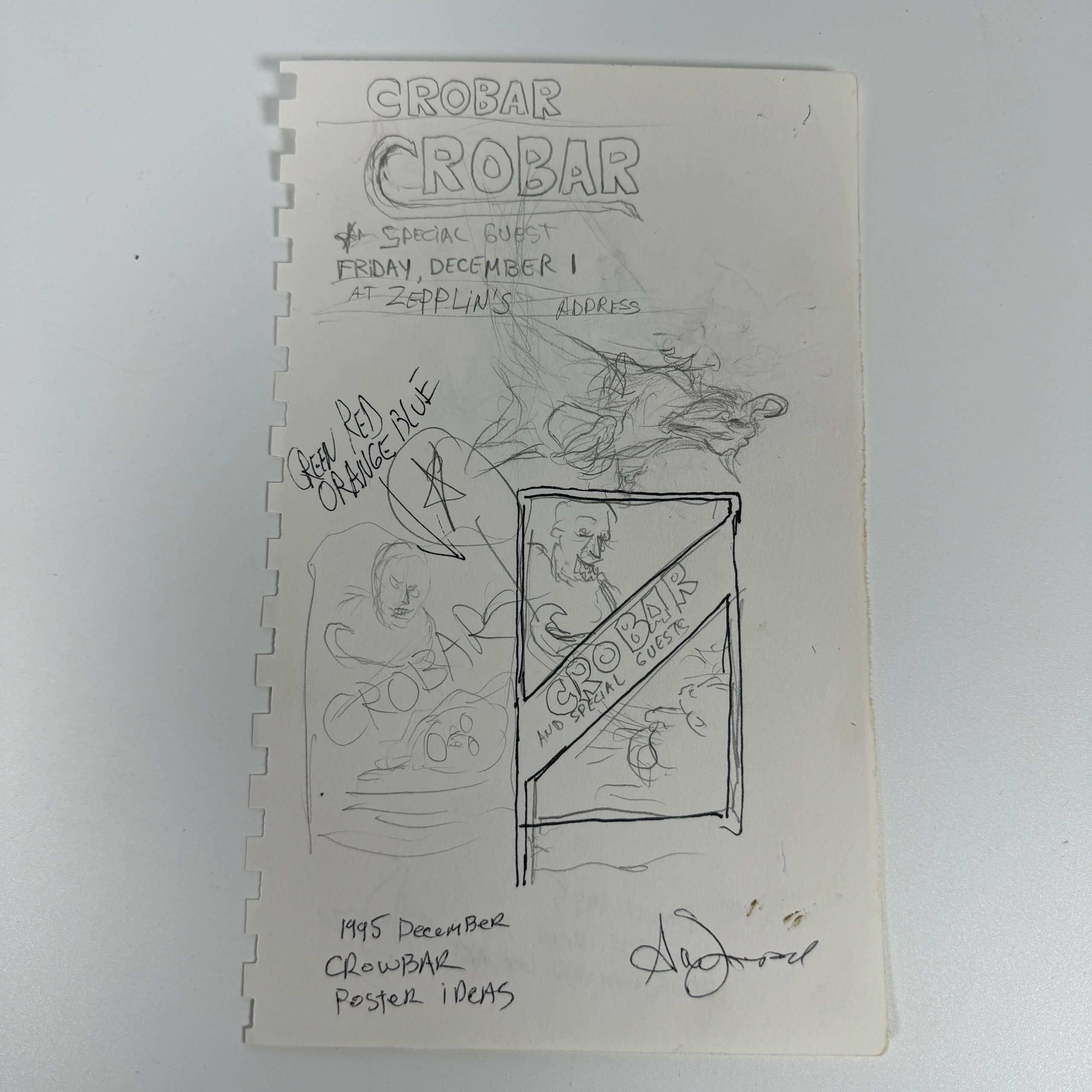 DOWN / CROWBAR / HOUSE OF SHOCK - ALLEN JEAGER SKETCHES - Image 4
